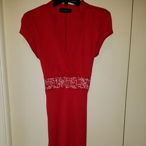 Red Oriental Accent Dress